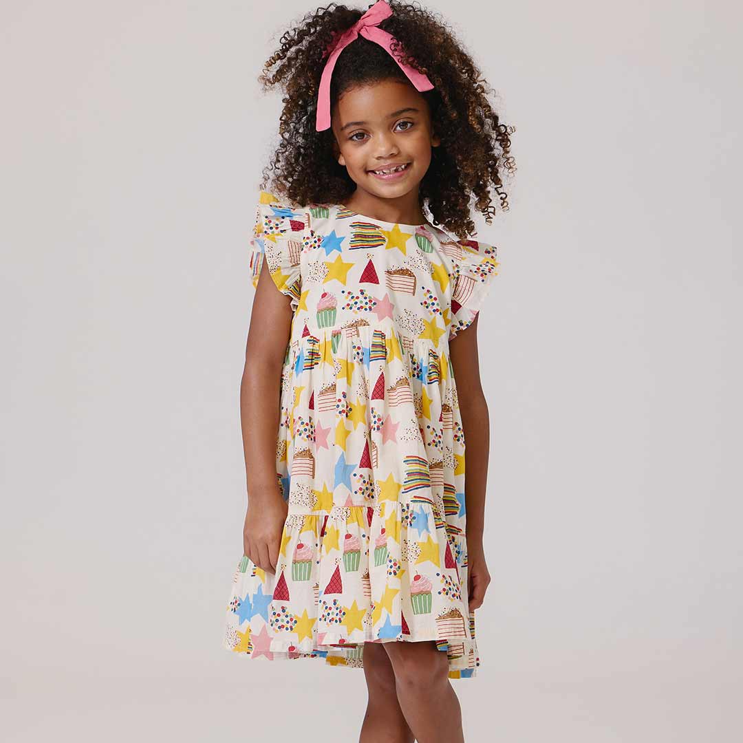 pink chicken gingerbread dress Pink Chicken Multi Flower Drop Jennifer Dress in Pink